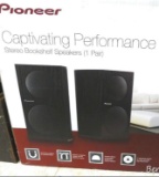 Pair of Pioneer bookshelf speakers, appear NIB. Speakers are 8-1/2