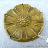 Cast brass flower measures 8