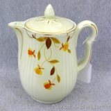 Hall's Superior Autumn Leaf porcelain coffee pot; measures 5