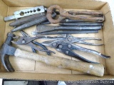 Pliers, needle nose pliers, bull handler, tin snips, chisels and more.