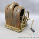 Western Electric Company crank generator, patent 1894. Model 48B. We think this is out of an old