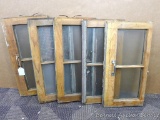 5 two-paned windows, a couple have handles. Widest is approx 24