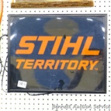 Stihl Territory lighting sign is about 21