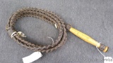 12 foot leather bullwhip looks to be new.