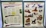 Two vintage Remington posters advertising 'Know Your Shotgun and Shotgun Shells' and 'Know Your