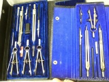 Post and Alvin drafting sets were both made in Germany. Both come in padded carrying cases.