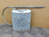 Metal back can has brass nozzle, can is approx 14