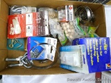 Radiator clamps, eye bolts, hooks and eyes, wooden buttons, dryer vent duct, more. Largest clamp is