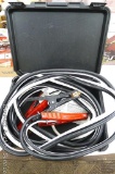 Nice set of jumper cables are about 21' long. Comes with carrying case.