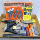 Multi purpose cutting tools, NIP Stanley utility knife blades, utility knives, more. See pictures.