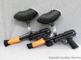 2 PMI paintball pistols with VL200 View Loaders include muzzle protectors, .68 Cal paintballs.