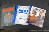 Books on Cabinetry; Diesel Mechanics; and Diesel Fundamentals, Service, and Repair. Largest book is