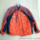 Thor size XXL jacket/vest has a tag saying Phase Protective Systems. Arms zip off to make vest, has