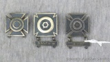 Three US Army Marksmanship Qualification Badges - all marked Sterling. Two Sharpshooter badges - one