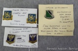US Military pins including two Sustained Alas (USAAF Tech Training Command); two Vigiles Salutis (US