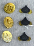 US Military pins including three Specialist pins and three US pins.