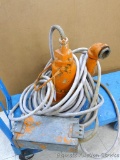 Heavy duty submersible pump for irrigation or similar. Stands 20