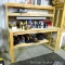 Nicely made homemade wooden work bench is sturdy and measures 72