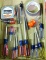 Assortment of Craftsman screwdrivers including flat blade and Philips; Snap-on Stubby blade; 25'