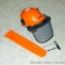 Stihl chainsaw hard hat with muffs and shield, Stihl 18