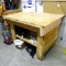 Wooden work table with lower shelf 36