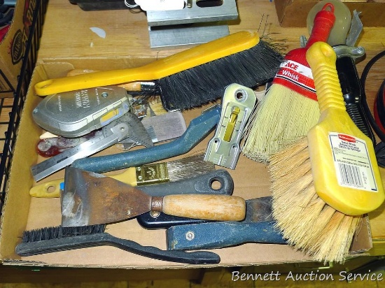 Paint scrapers; putty knives; chalk line; brushes and more.