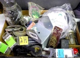 Assortment of screws, nails, bolts, hooks, nuts and more.