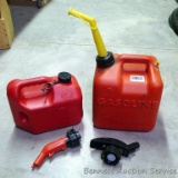 Two gas totes. One is 2 gallon. One is 1 gallon. Come with pouring spouts.
