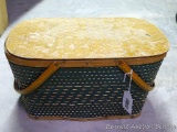 Vintage Hawkeye picnic basket measures 18