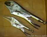 Two adjustable Vise Grip pliers. Largest is 9