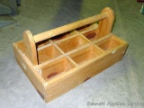 Divided wooden organizer is 21