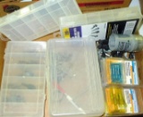 Plastic organizers with contents, plus more.