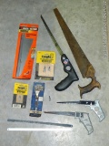 Two little Stanley key hole saws; hammer handle wedges; NaviGator blade; other saws.