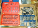 Nice assortment of driver bits, plug cutters, counter sinks.