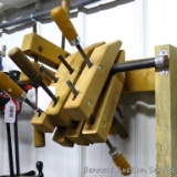 Four Jorgensen parallel wood clamps are 10