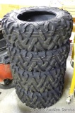 Set of new take-off UTV tires. Fronts are 27x9.00R14 Maxxis Big Horn 2.0. The rears are 27x11.00R14