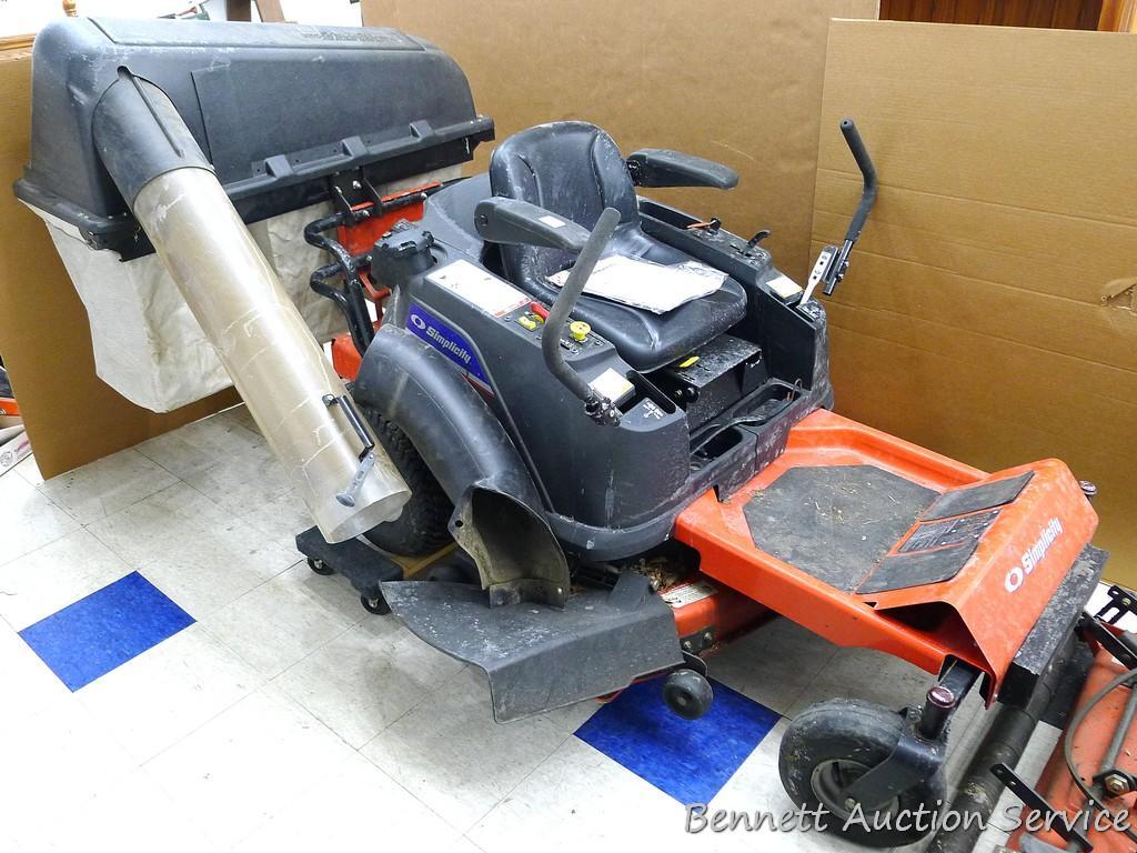 Simplicity ZT2000 Series zero turn lawn mower is Proxibid