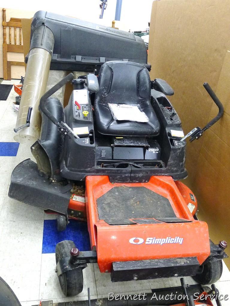 Simplicity zero turn bagger sales