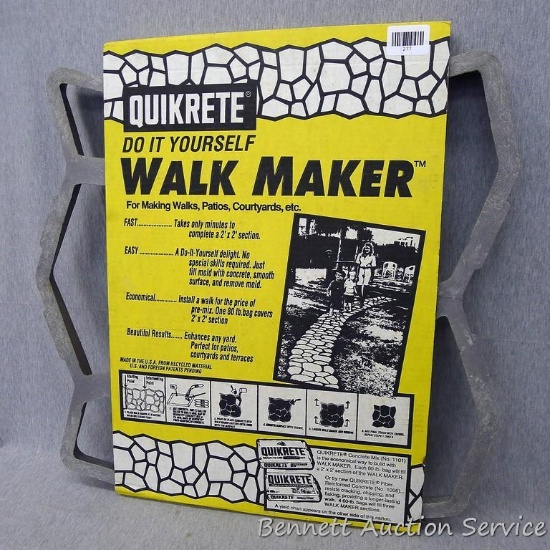 Quik-Rete Do-It-Yourself walk maker is 24" x 22".