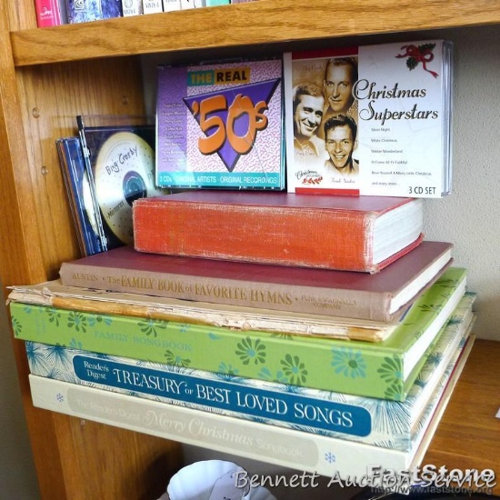 Vintage books of music including Family Songbook, Treasury of Best Loved Songs, Reader's Digest