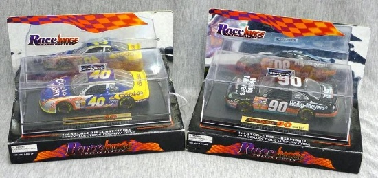 Two Race Image 1/43 scale die cast cars including Dick Trickle and Sterling Marlin. Both include