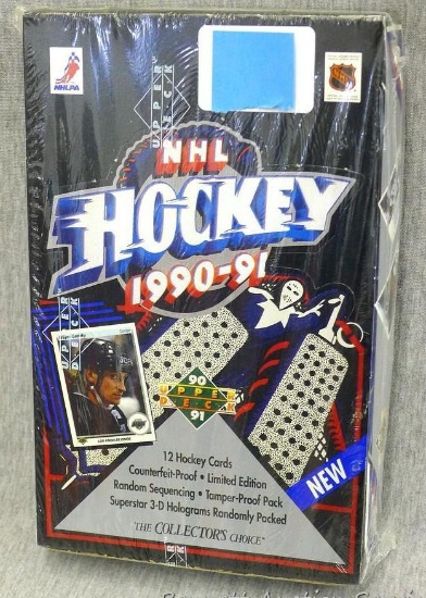 1990-91 Upper Deck Hockey Low Series Sealed Wax Box.