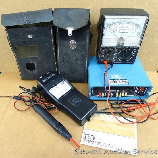 Micronta 22-207 OHM meter; Tif Instruments IT 990 transistorized insulation tester; Sabtronics model