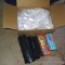 Garbage bags & plastic bags of various sizes.