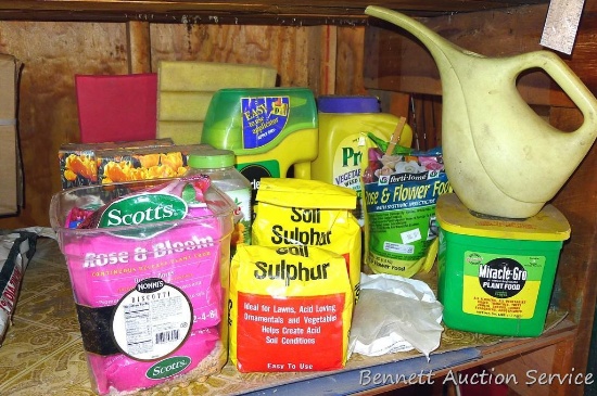 No shipping. Nice quantity of fertilizer and other soil amendments.