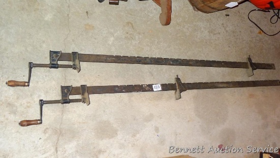 Pair of CTCO woodworker's bar clamp with 4-1/2' bars.