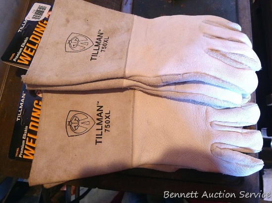 Two pair of Tillman Premium elk skin welding gloves No. 750XL.