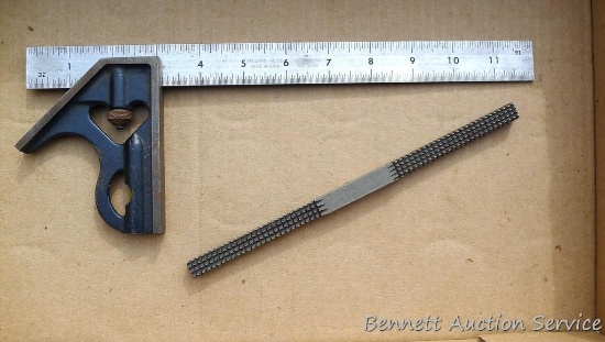 Reiff & Nestor metric thread file .75 to 2.0 pitch; plus a Millers Falls No. 1250 combination