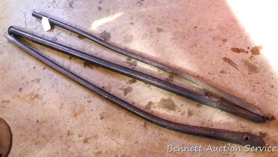 Three homemade very heavy duty steel rods. Longest is 52".