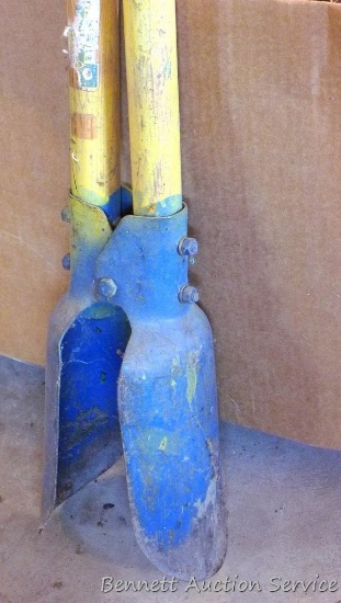 Post hole digger is nearly 4-1/2' long.